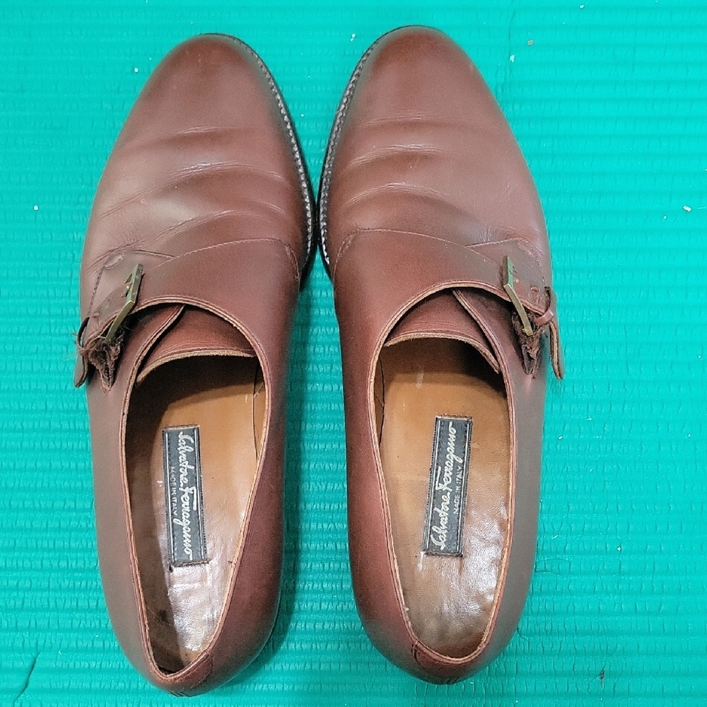 Salvatore Ferragamo Men's Brown Leather Shoes